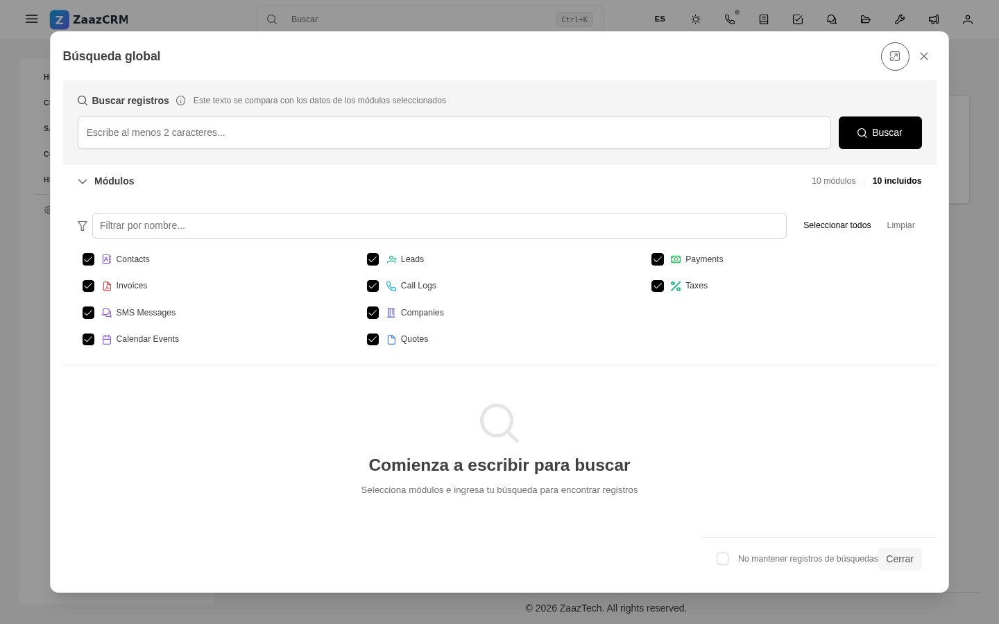 Screenshot: formulario de creación de filtro con condiciones, ordenamiento y selector de columnas